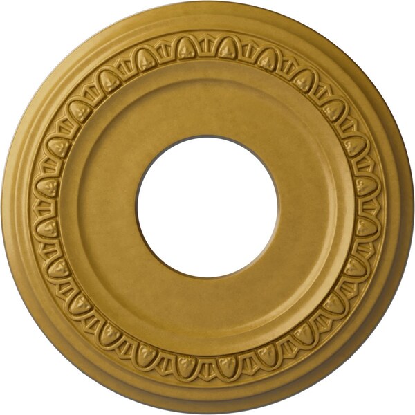 Ekena Millwork Jackson Ceiling Medallion (Fits Canopies up to 7 3/8"), 12 1/4"OD x 4"ID x 1 1/8"P, Iridescent Gold CM12JAIGS - main